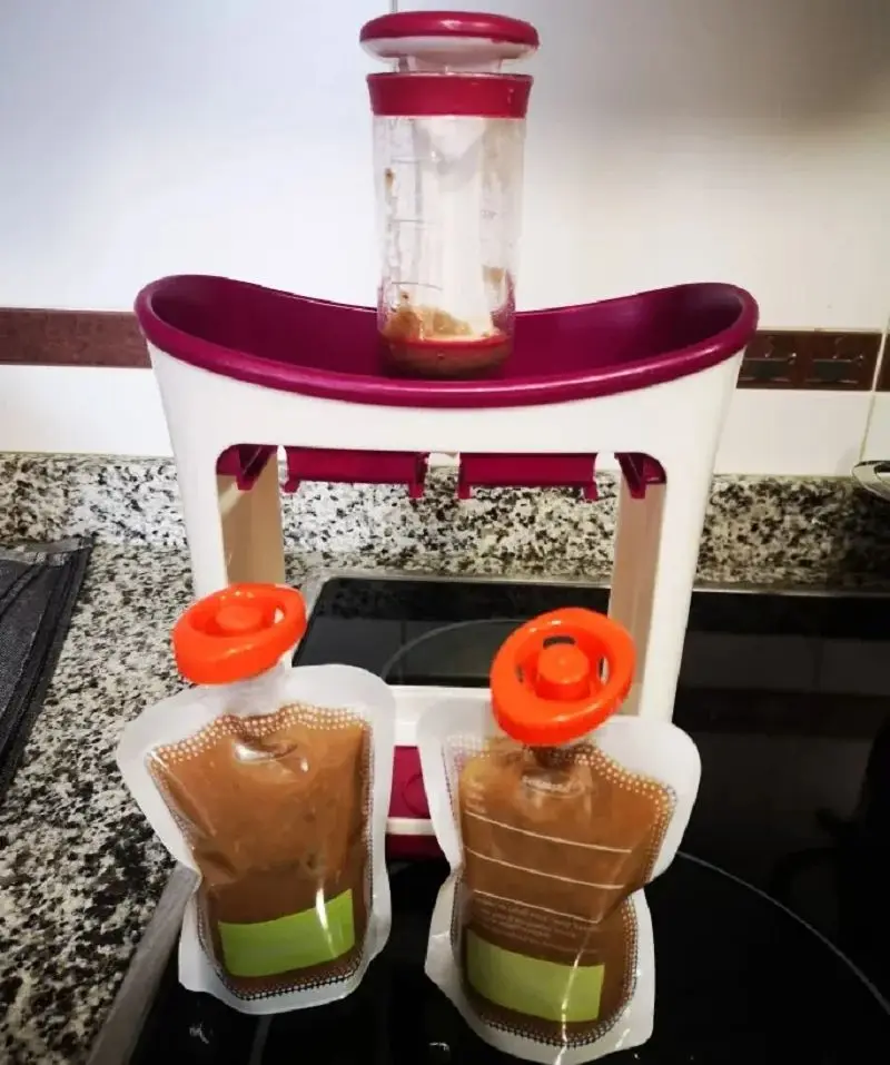 Squeeze Food Station Homemade Baby Food Dispenser Bags Maker Set Storage Packing Machine Juice Puree Pack Feeding Pouches
