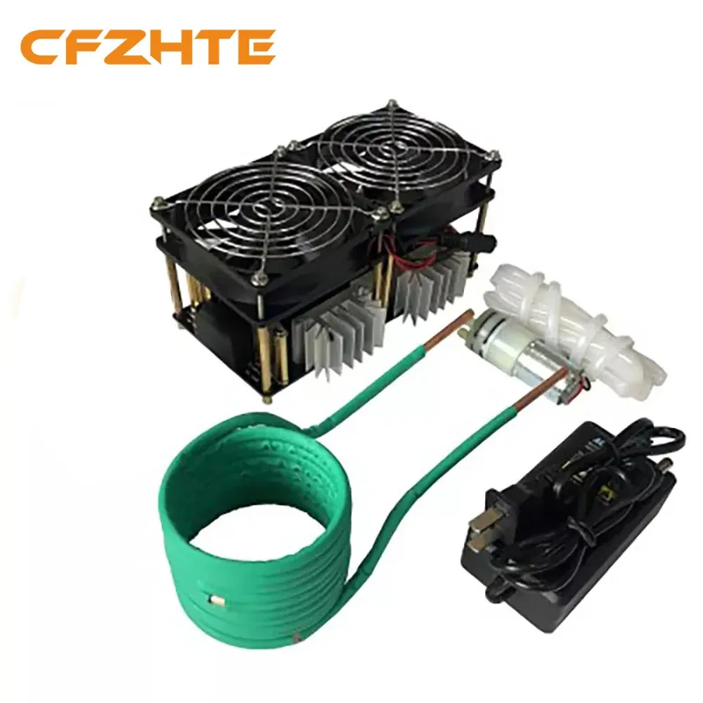 

2500W ZVS Induction Heater Induction Heating PCB Board High frequency Heating Machine Melted Metal + Coil Mayitr+ Crucible+Pump