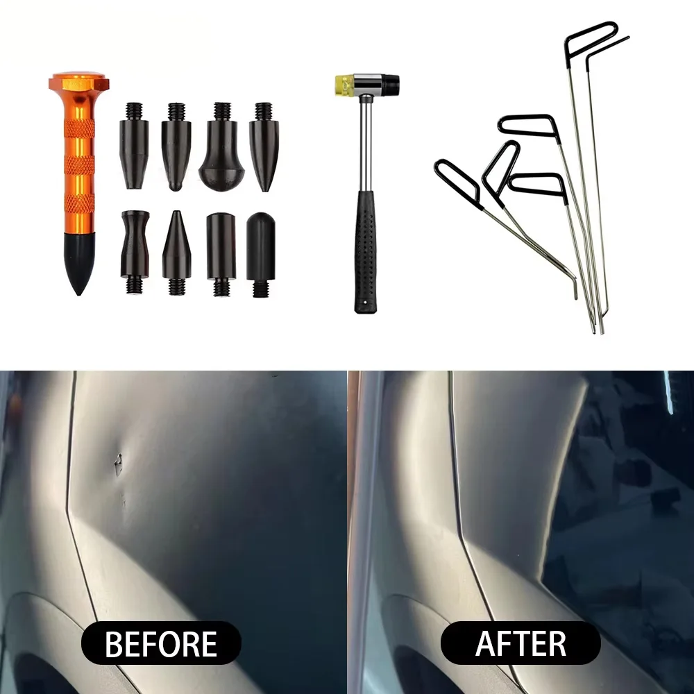 Automotive Paintless Dent Removal Tools Car Dent Puller Rod Hook Hammer