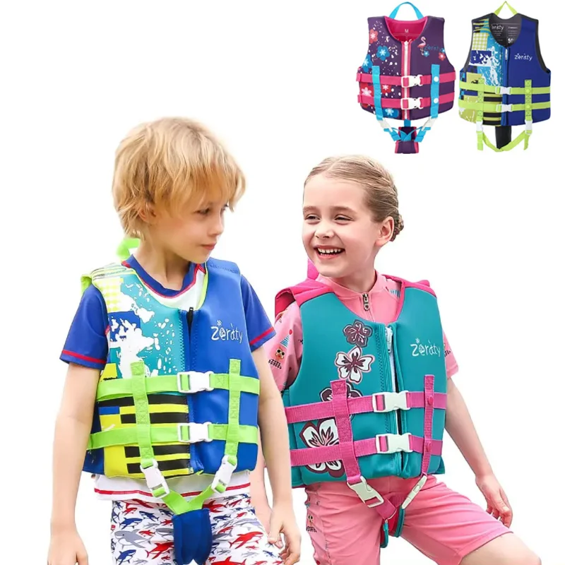 

Zeraty Toddler Swim Vest Neoprene Kids Float Jacket Swimming Aid for Children with Adjustable Safety Strap Age 1-9 Years