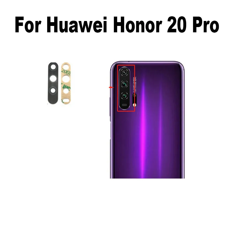 

Original For Huawei Honor 20 Pro Back Camera Glass Rear Lens Replacement With Adhesive Sticker