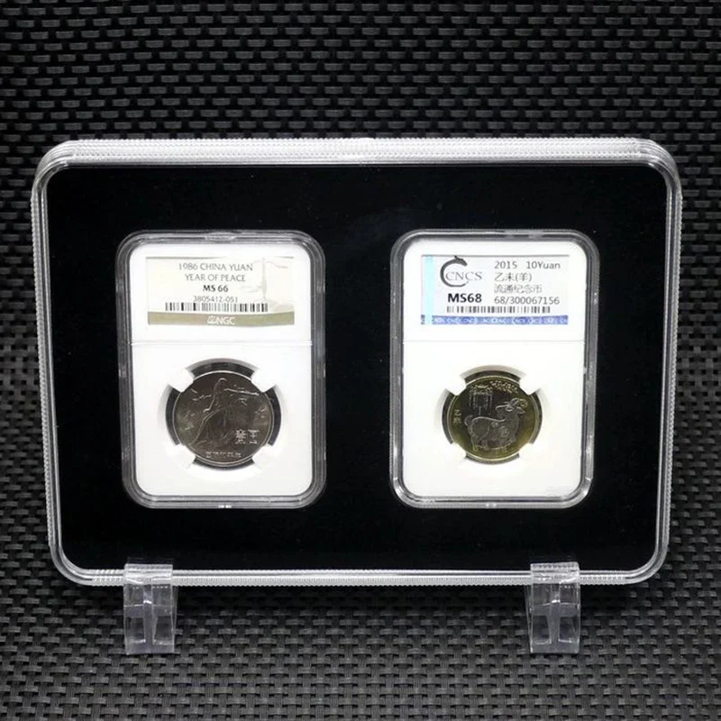2 Acrylic Coin display Slab protection Storage Boxes Holder Storage Cases Commemorative Coins Slabs Compatible PCGS NGC Coin box 3