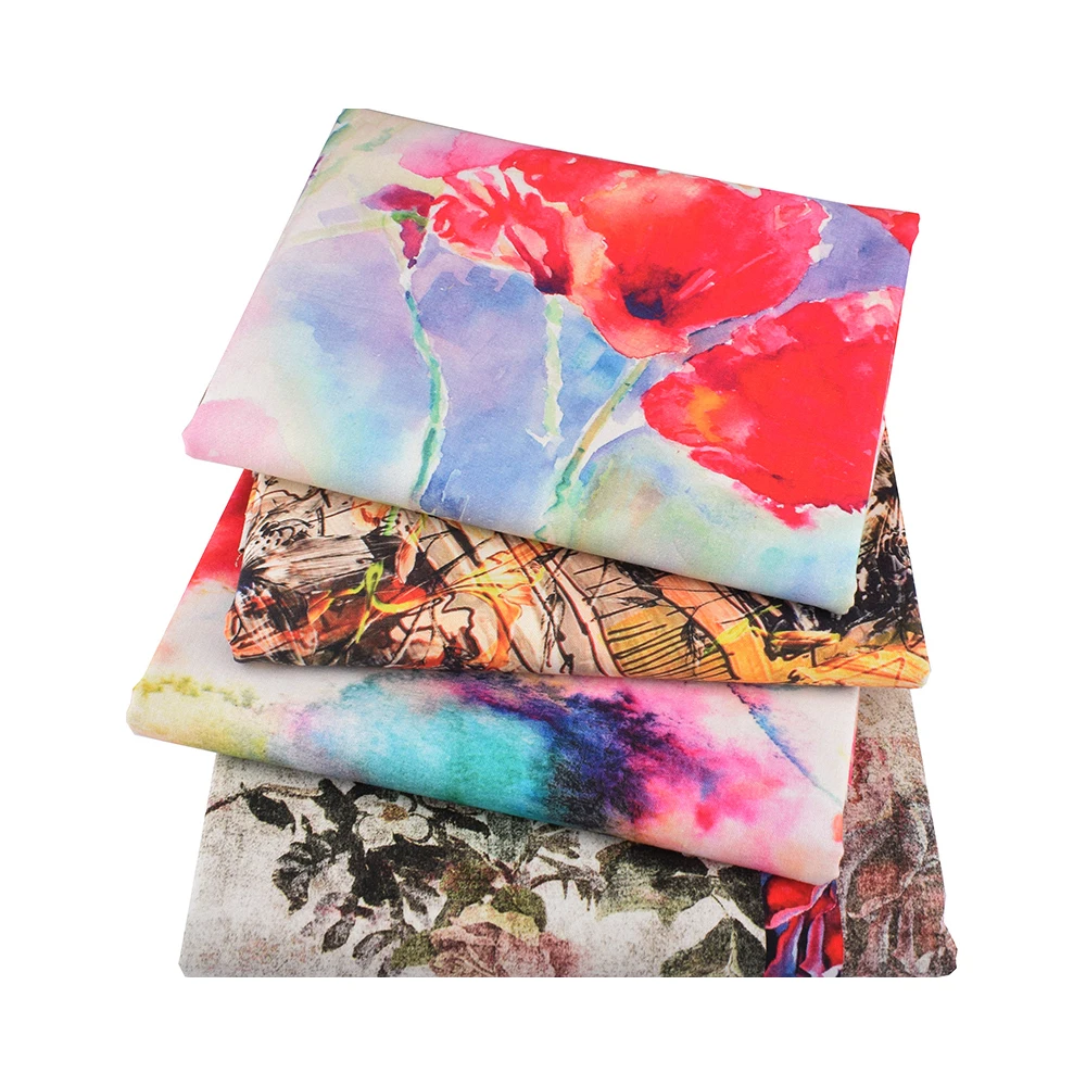 Chainho,Printed Cotton Linen Fabric,DIY Quilting Sewing Material,Cloth For Table,Sofa,Curtain,Bag,Cushion,Furniture Cover,15CLB6