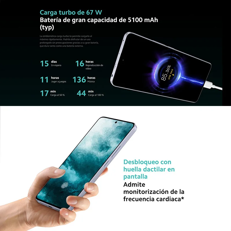 Xiaomi Redmi Note 13 Pro 5G, Smartphones, NFC, Snapdragon 7s Gen 2, pantalla AMOLED de 120 HZ, cámara de 200MP, carga de 67 W, batería de 5100 mAh, garantía local, versión global