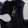 Vintage Metal Knitted Dangle Earrings for Women Personalized Fashion Distorted Irregular Geometry Drop Earrings Punk Jewelry 5