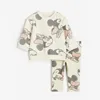 Kids Baby Girl Spring Autumn Clothes Sets Cute Minnie Print Sweatshirt+Pants 2Pcs Casual Long Sleeve Outfits 1