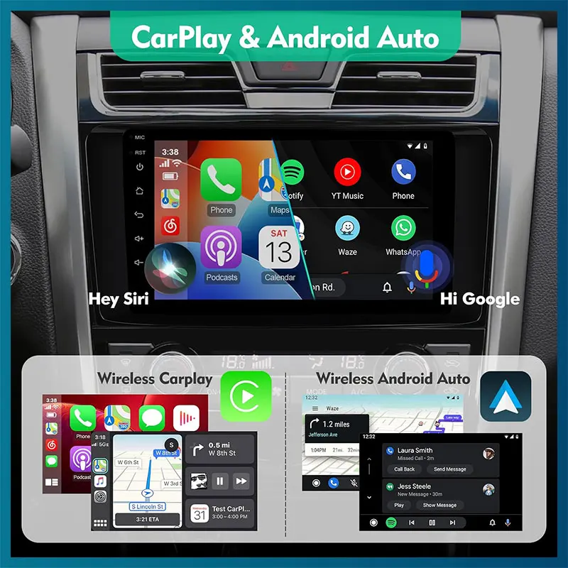 Autoradio per Toyota RAV4 RAV 4 XA40 2012 - 2019 Carplay Android 14 Auto Qualcomm Car Stereo Multimedia Player DSP NO 2 Din