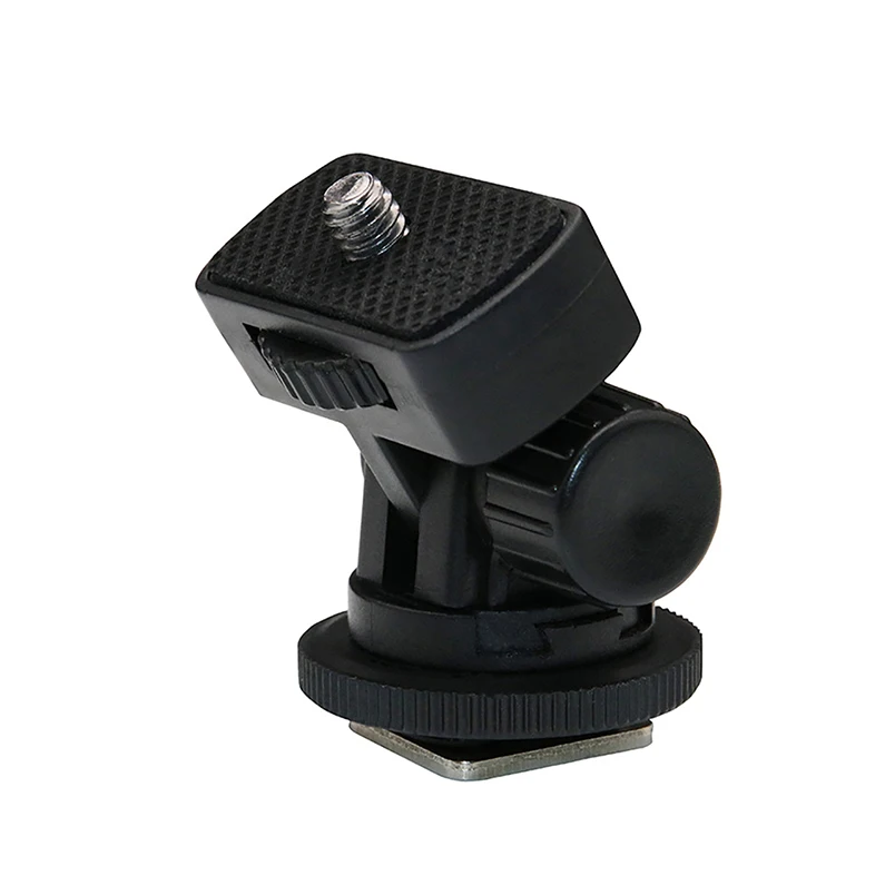 Plastic Hot Cold Shoe Base Mount Adjustable Lockable 1/4 Screw Adapter for DLSR Camera Cage Rig Monitor Flash Fill Light Bracket