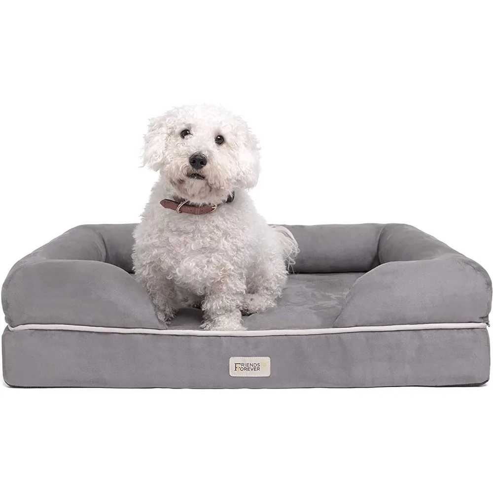 

Orthopedic Dog Sofa Memory Foam Mattress Water Resistant Liner Calming Dog Couch Bed Washable Cover Beds and Furniture Chester