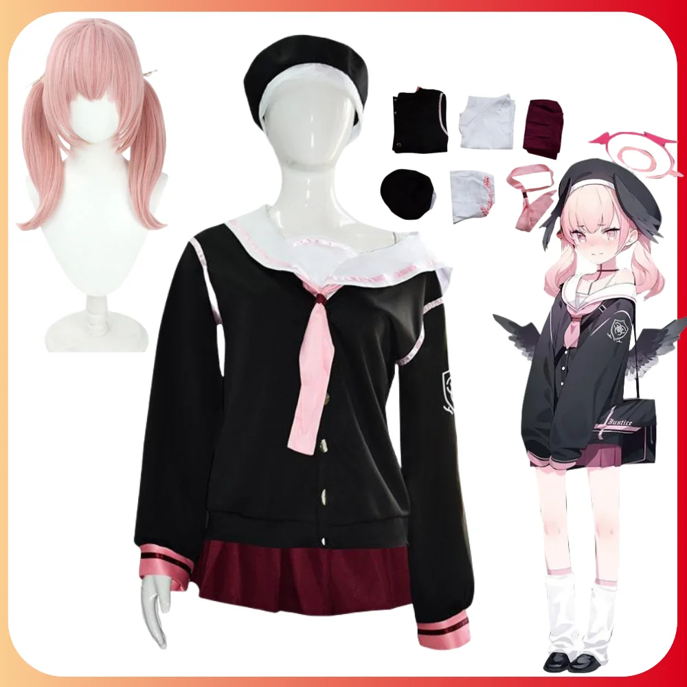 

Anime The Animation Cos Game Blue Archive Shimoe Koharu Cosplay Wig Women Jk Uniform Outfit Project MX Halloween Costume Sets