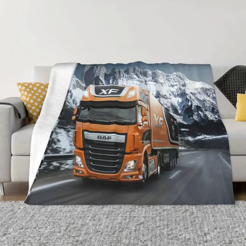 

Daf Truck Blanket Fleece Autumn/Winter Car Auto Portable Warm Throw Blankets for Bedding Office Rug Piece