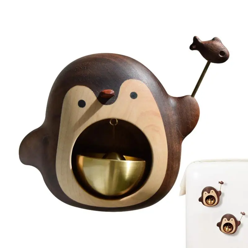 

Магнитная деревянная дверь в форме пингвина, колокольчик, домашний декоративный беспроводной ветряной колокольчик, подарок на новоселье, украшение для дома и магазина