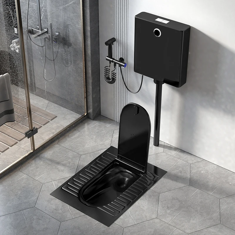 *Toilet Water Tank With Cover Plate Small Apartment Potty Chair Shower Room Toilet 3