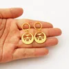 2022  Kiribati Flag Earrings for Women Girls 24K Gold Color Stainless Steel  Jewelry Gift 1