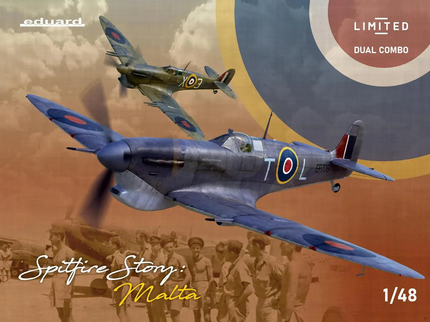 Eduard 11172 1/48 Spitfire Story: Malta Dual Combo Limited Edition (Modello In Plastica)
