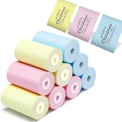 Self-Adhesive Thermal Paper Rolls - HD Color Printing for Portable Inkless Printers (16 Rolls, 57x25mm) (9 Rolls Color)