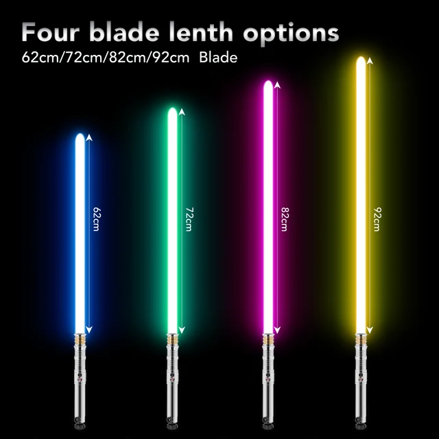 DamienSaber Darth Revan's Lightsaber Metal Hilt Force Heavy Dueling Infinite Color Changing Sensitive Smooth Swing Blaster 2