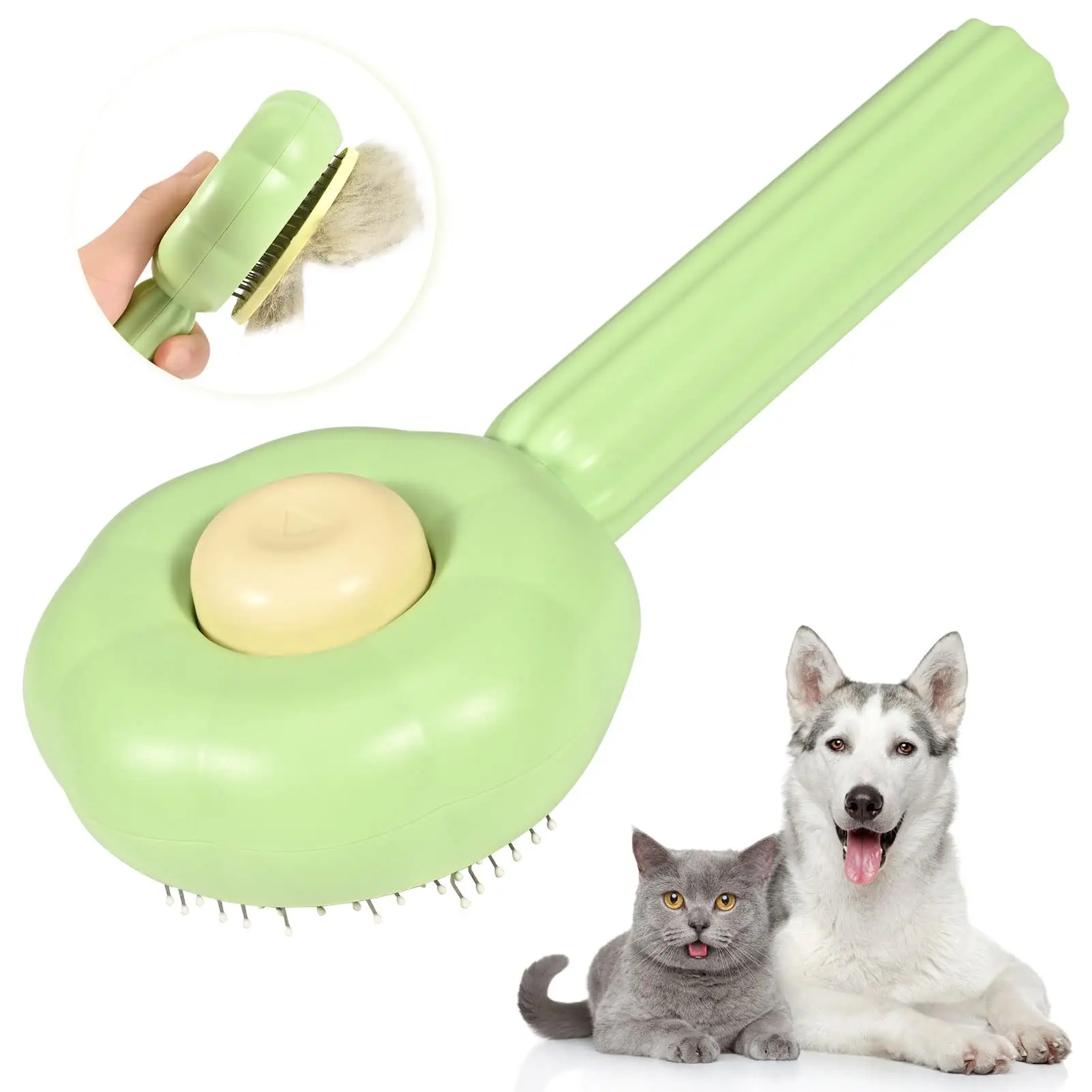 

Cat Brush Flower Shaped Needle Comb for Dogs Cats Hair Remover Pet Hair Shedding Self Cleaning Combs Pets Grooming Tools