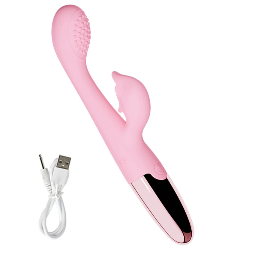 10 sebességes G-pont USB újratölthető, nagy teljesítményű dildó, nyúlvibrátor nőknek, csiklóstimulációs masszázs, felnőtt szexuális játékok_voghion.com
