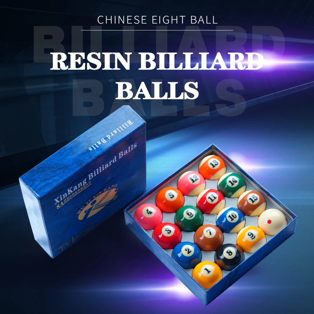 XinKang-Standard Billiard Balls Set, 58mm, 57.2mm, phenolic Resin, Pool Table Balls, Billliard Accessories