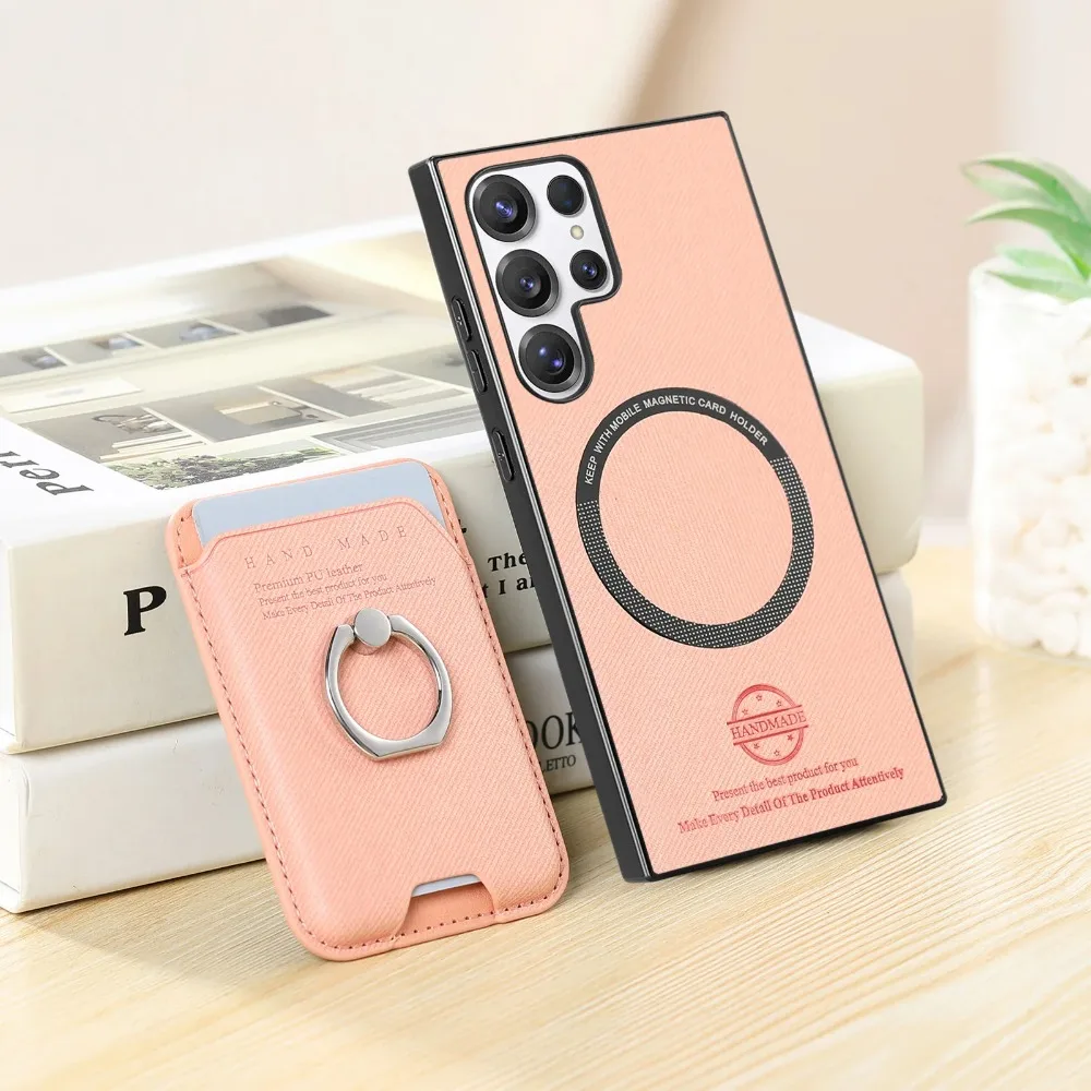 Luxury Leather Magnetic Wallet Phone Case with Card Slot Holder