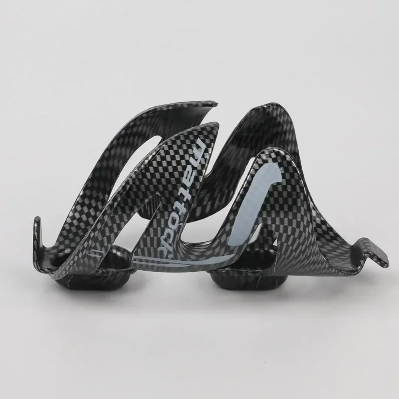 Mountain bike Carbon fiber textured double wing Water cup holder Riding accessories Plastic bicycle water bottle holder