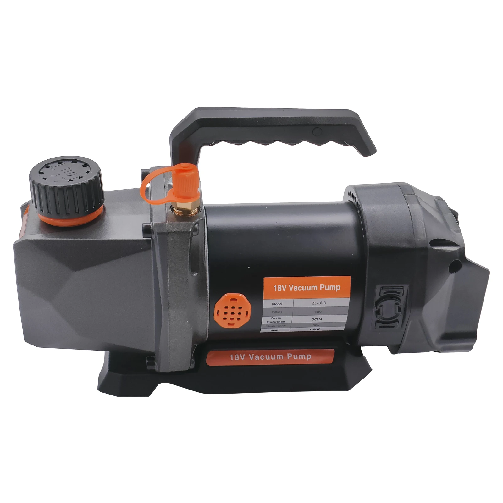 ปั๊มสุญญากาศ 1/2 แรงม้า 7CFM ปั๊มสุญญากาศสารทำความเย็น ช่องลมเข้า 1/4 นิ้ว สำหรับเครื่องทำความเย็นในรถยนต์และบ้าน 18V 5PA 1