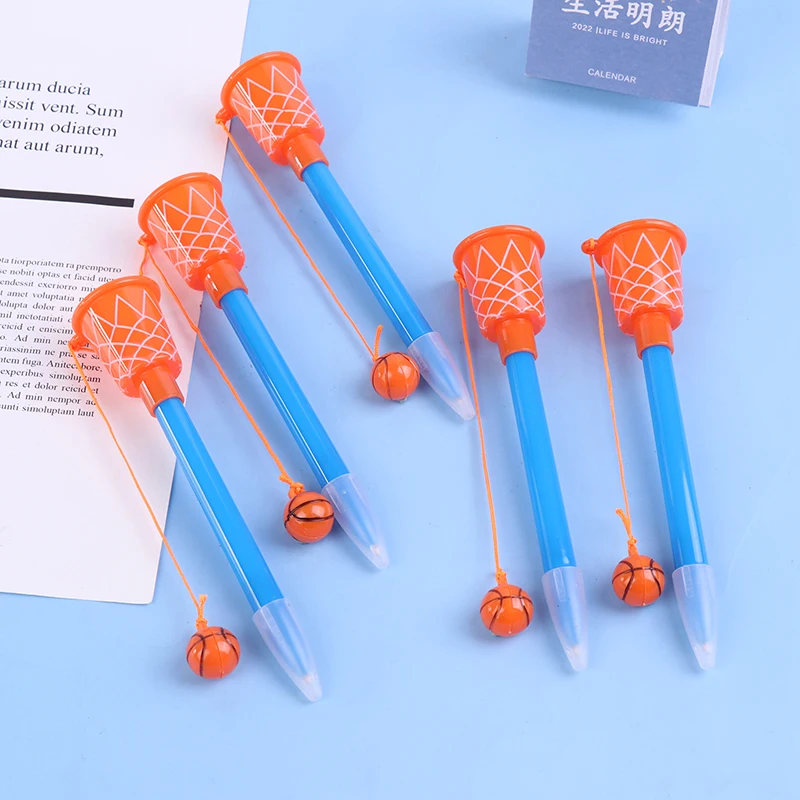 

5PCS Sports Basketball Hoop Pens,Basketball Party Favors Novelty pen 0.7mm Ballpoint Pen Gift Stationery for kids