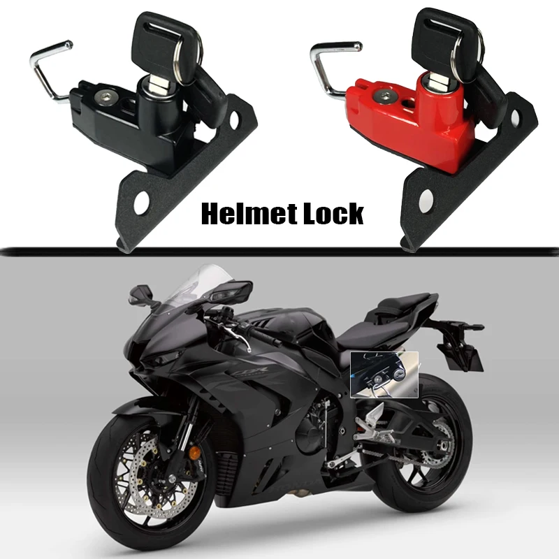 

Motorcycle Accessories Helmet Lock Mount Hook Anti-theft Security with 2 Keys Fit For HONDA CBR1000RR CBR1000 RR 2017-2021 2020