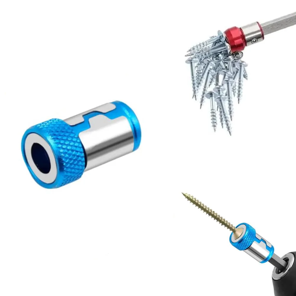 Galacok Magnetic Screw Ring Bit Magnetizer Ring Metal Magnetizer Screw Removable For 1/4 Inch/6.35mm Hex Screwdriver And Power