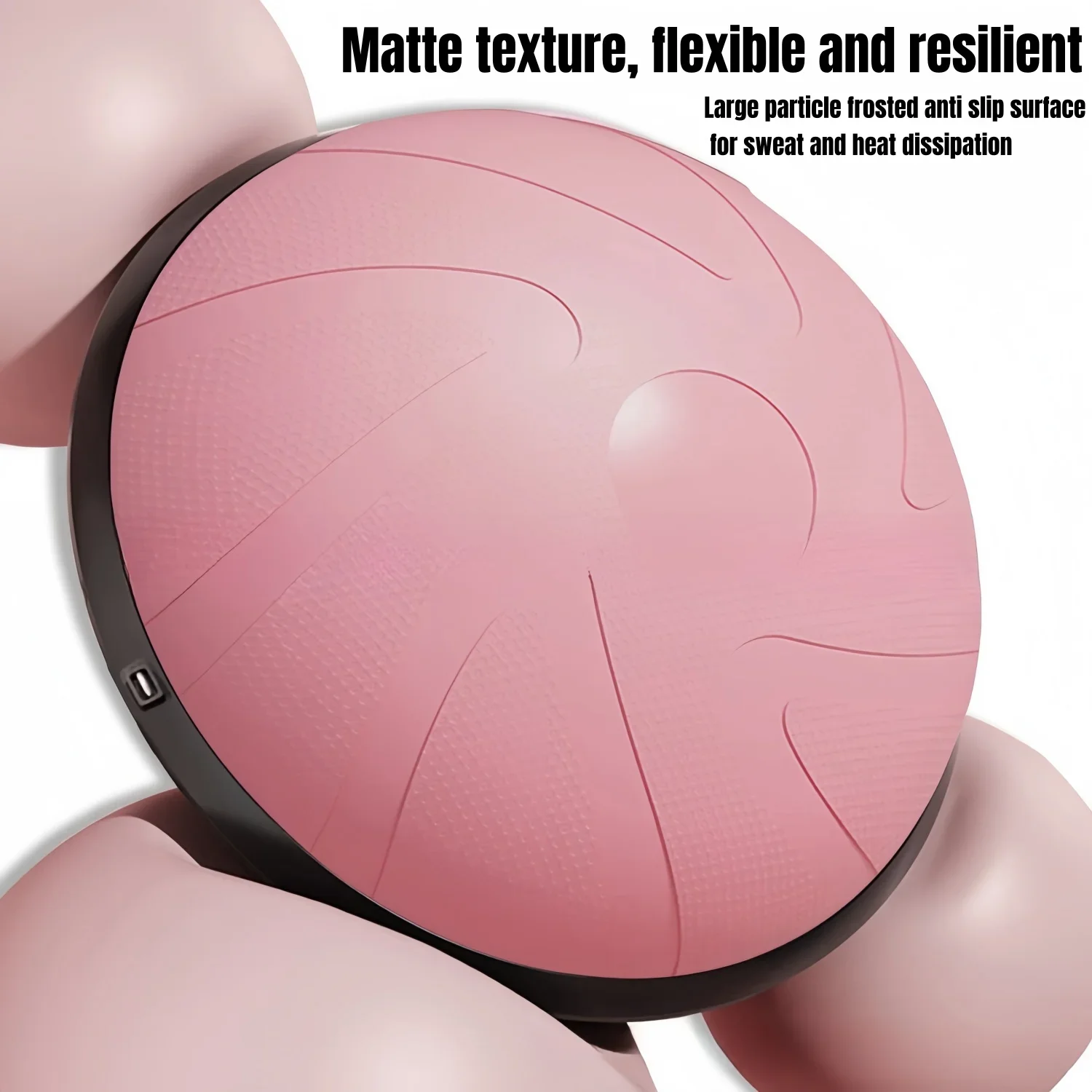 1Set Half Exercise Ball Trainer 47/58cm Balance Ball Trainer 1500lbs Capacity Stability Yoga with Resistance Bands
