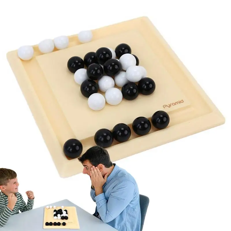 

Pyramid Board Game Black And White Smart Pyramid Puzzle Game Stacking Game Brain Teaser Family Board Games 2 Player Christmas