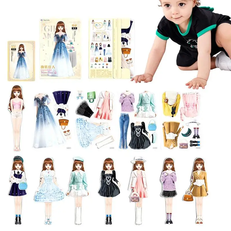 

Magnetic Dress Up Set Creative Magnet People Clothes Dress Up Toy Dolls Created Imagine Set Birthday Gift For Toddler Girls For