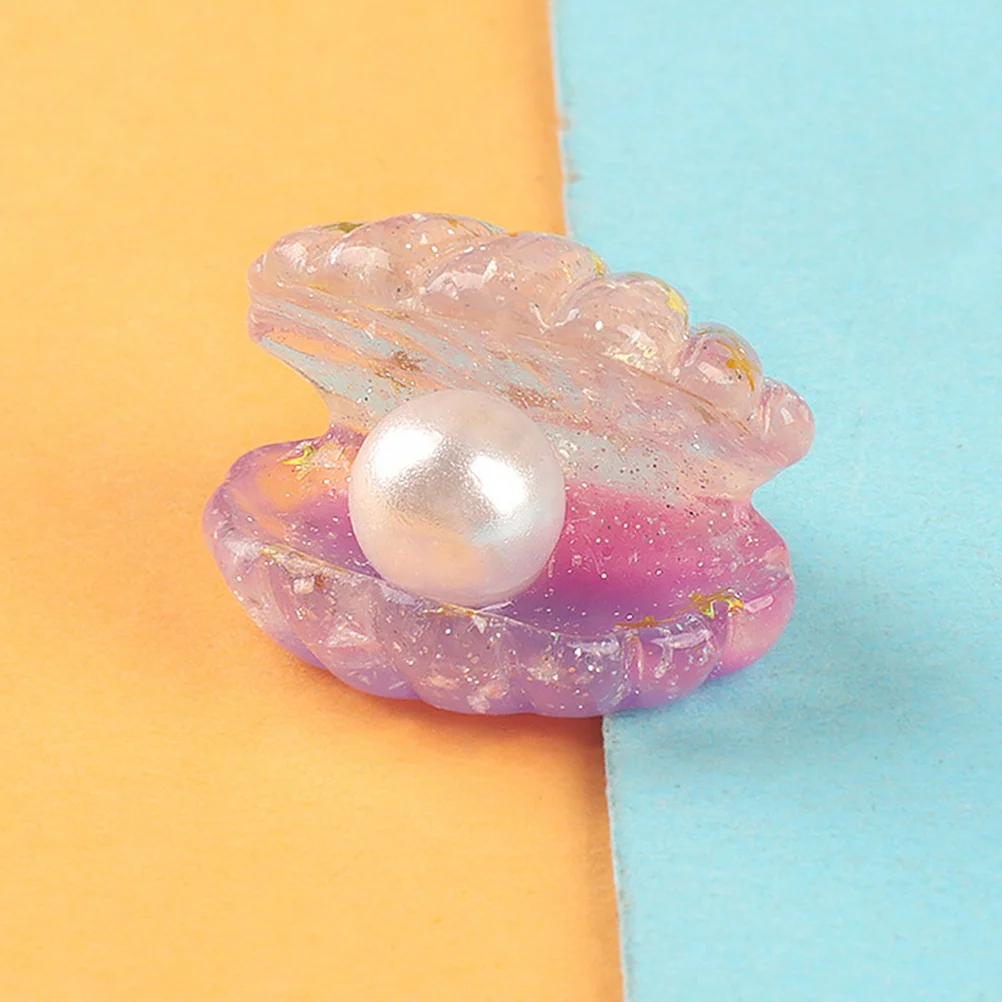 

16 Pcs Simulated Pearl Shell Mini Ornament Fish Tank Decorations Tiny Statue Resin Crafts Glowing Figurines