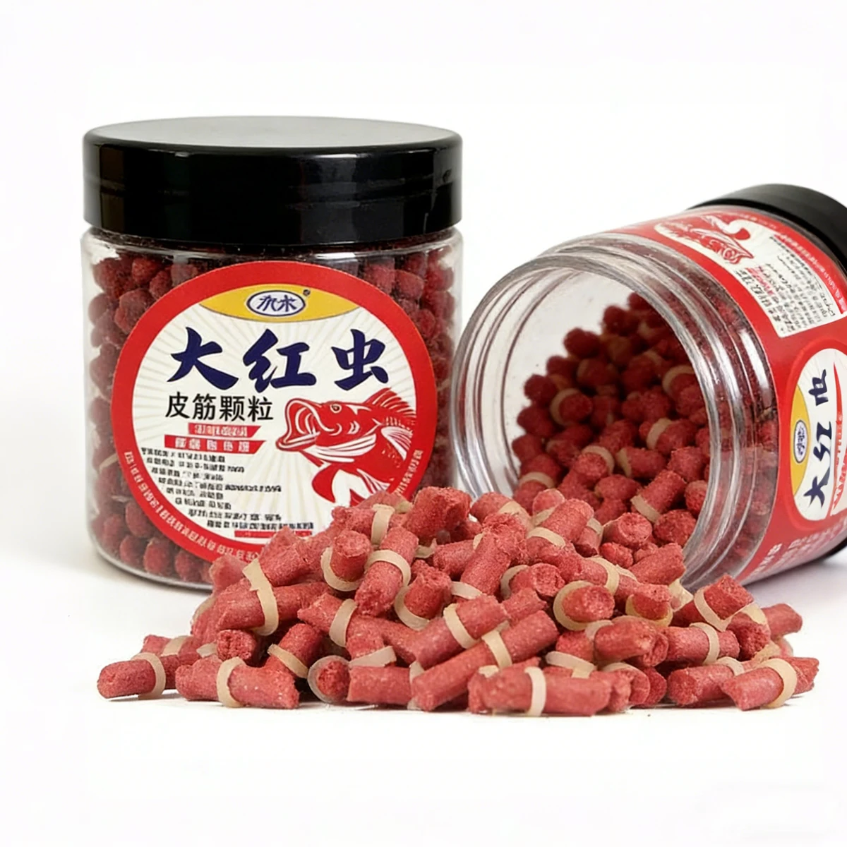 Pellets power vers rouges 70g prêts à l'emploi - Appât pour carpe, perche, poisson-chat et gardon