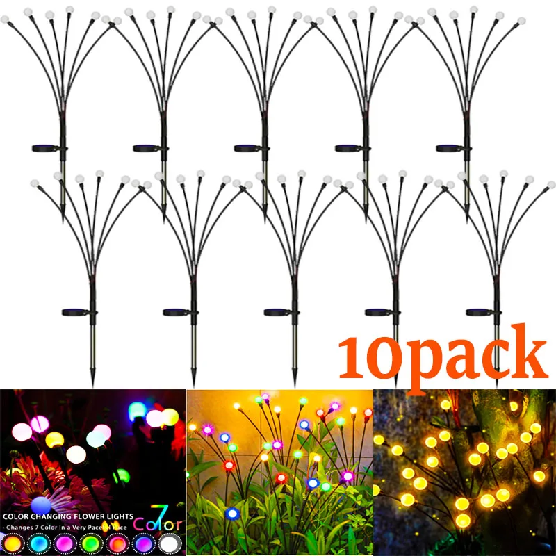 Garden Lights 10pack Solar Outdoor New Upgraded Leaf Design for Outside Garden Outdoor solar lights garden light solar decoration light