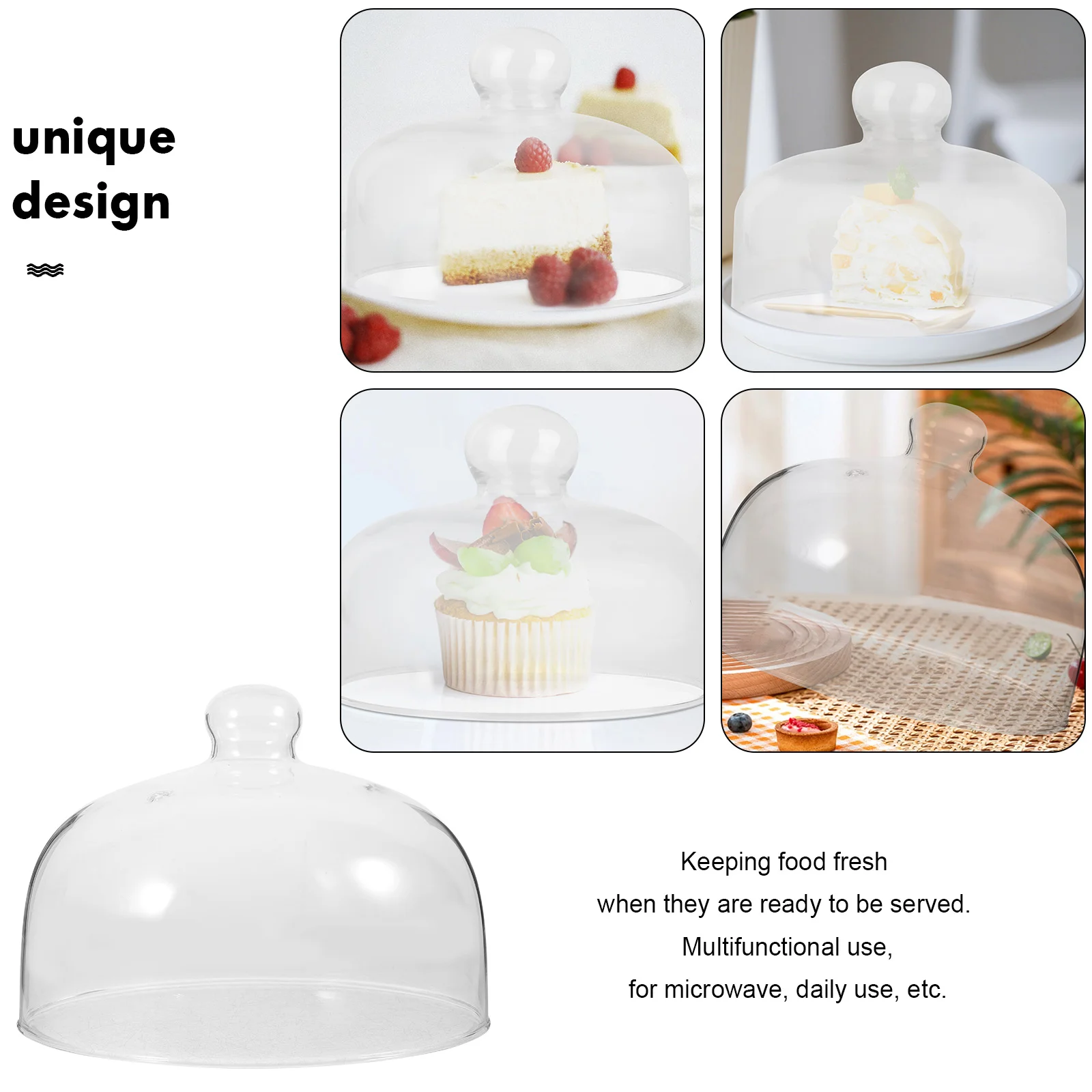 Lightweight Glass AntiSplashing Cover Microwave Protective Dish Kitchen Supplies Cookware Parts Food Heating Fresh Keeping Cover