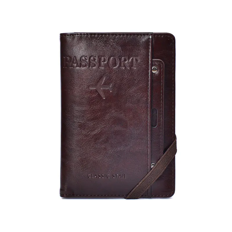 Premium RFID Blocking Leather Passport Holder and Travel Wallet