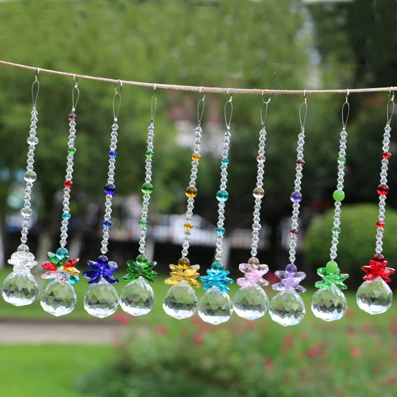 Crystal Ball Prisms Suncatcher Chandelier Part Pendant Glass Hanging Home Wedding Decor DIY Ornament Accessories