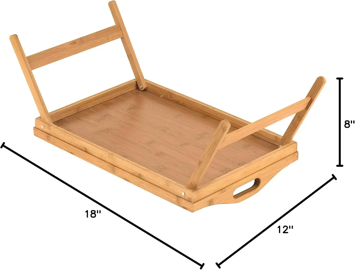 Tray with Folding Legs - Breakfast Tray with Handles - Bamboo Bed Tray for Bed, Sofa, Eating and Laptops  tray 6