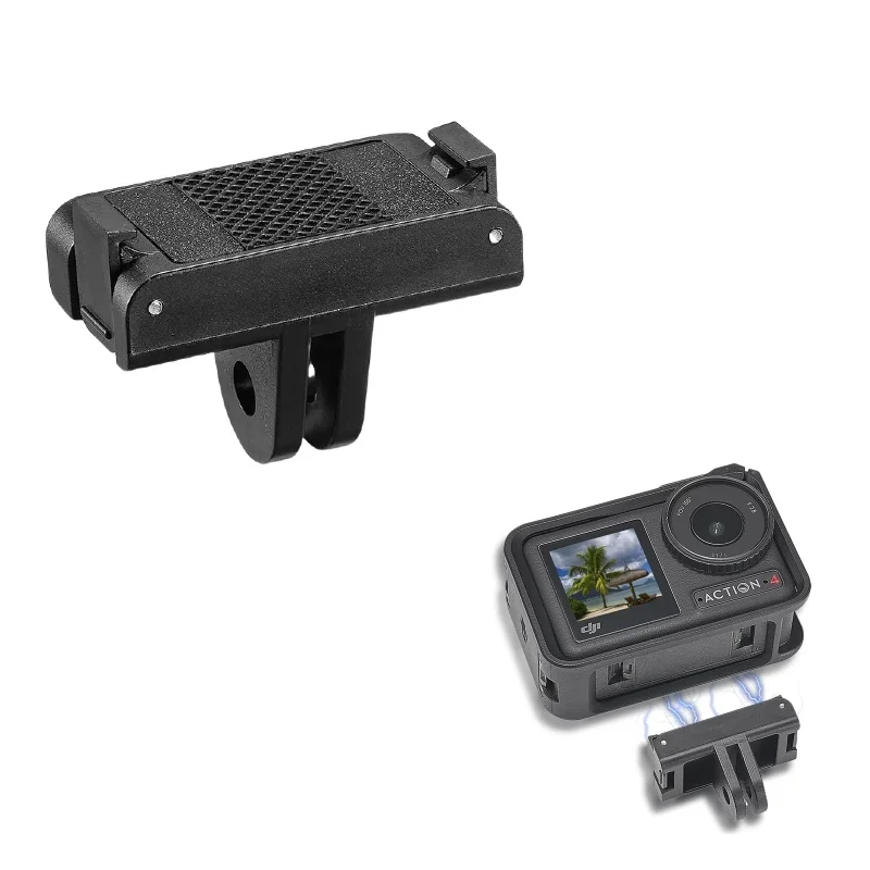 DJI OSMO Action 4 3 5 Pro Camera Magnetic Fork Adapter Quick Release Adapter Extension Mount Base Accessories camera adapter