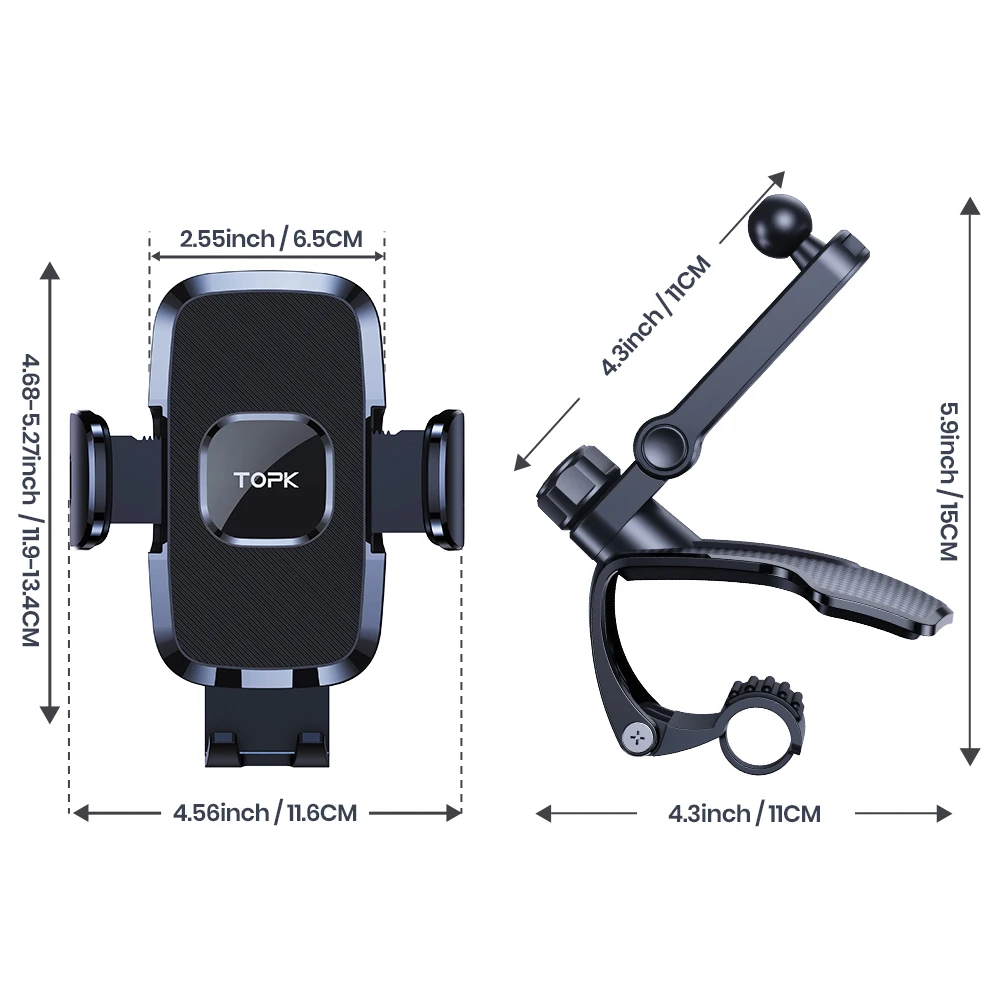 Universal Easy Clip Dashboard Car Phone Holder Stand