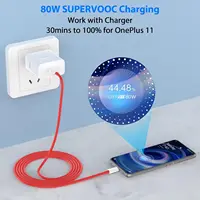 For OnePlus 80W SuperVOOC EU Fast Wall Charger For OnePlus 10 Pro 11 12 13 15 Nord 4 5 CE 2 3 Lite OPPO Realme Type C USB Cable 2