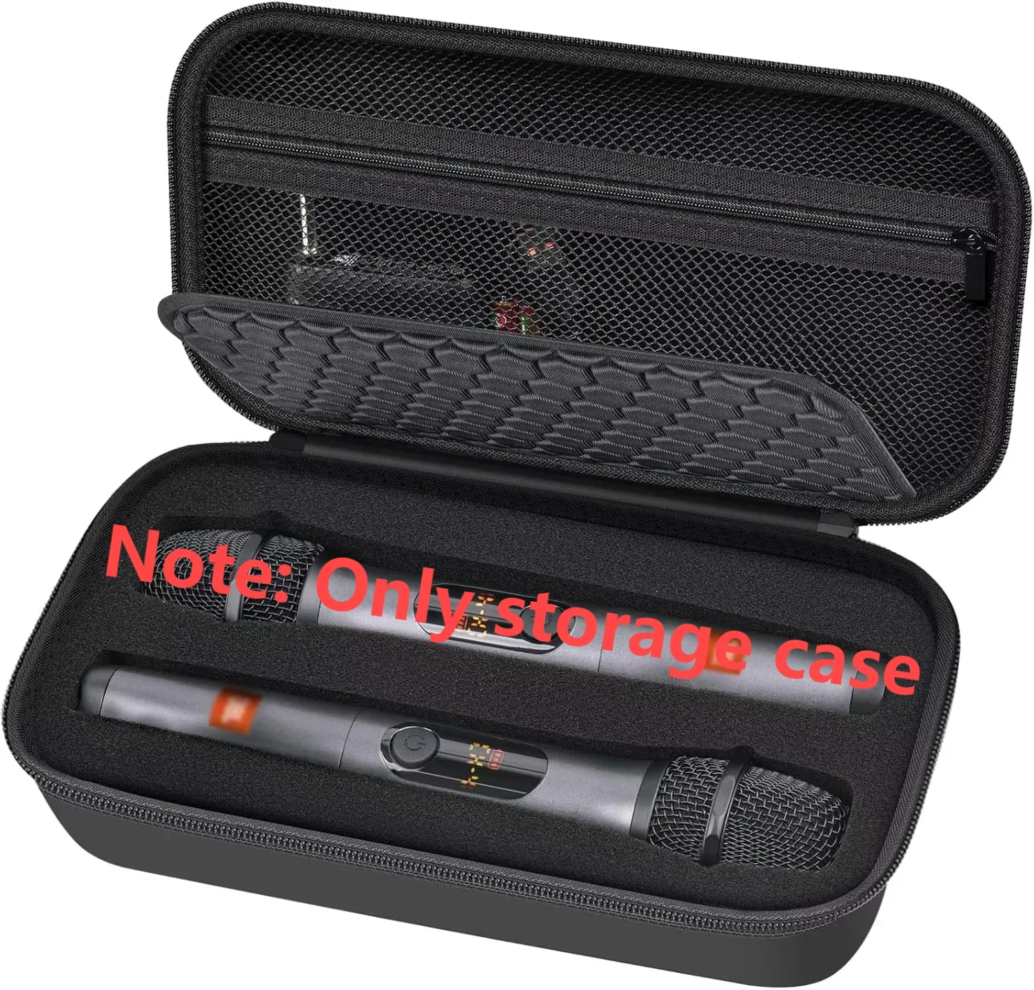 (Case only) Wireless Microphone Case Compatible with JBL Wireless Two Microphone System, Handheld Dual Mic Travel Storage Bag