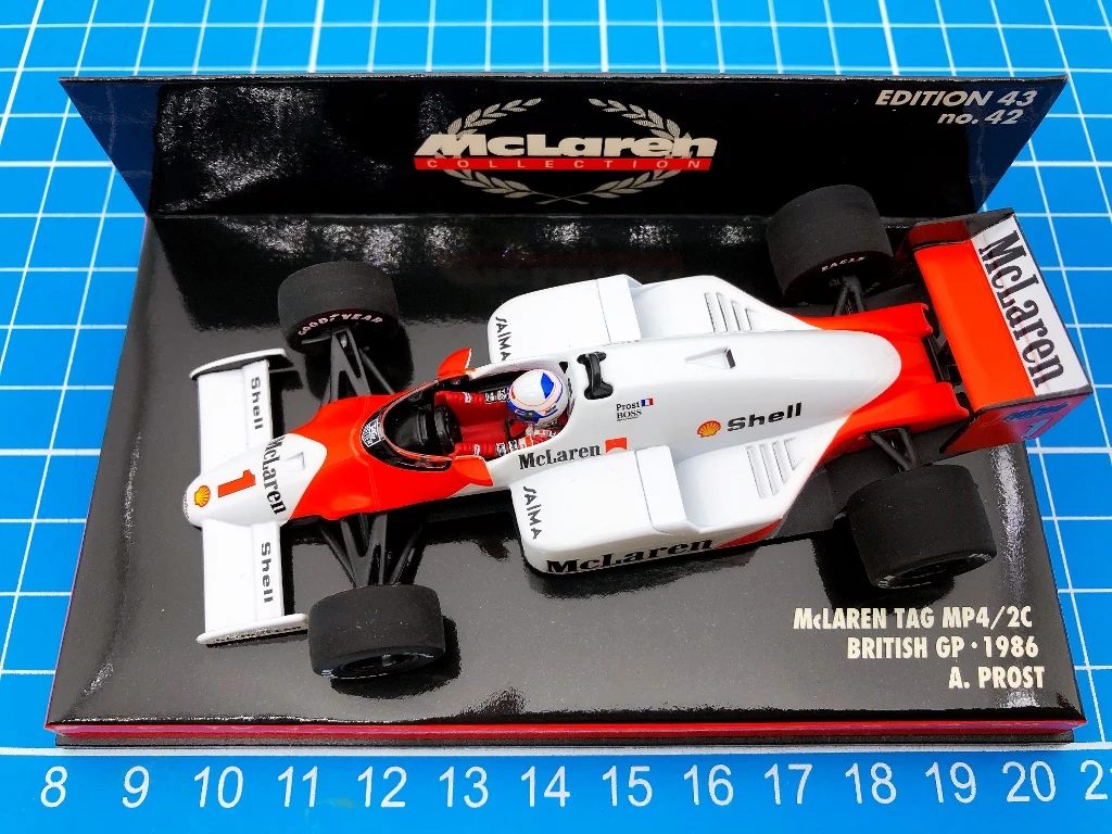 

Minichamps 1:43 F1 MP4-2C 1986 Alain Prost Britain Simulation Limited Edition Resin Metal Static Car Model Toy Gift