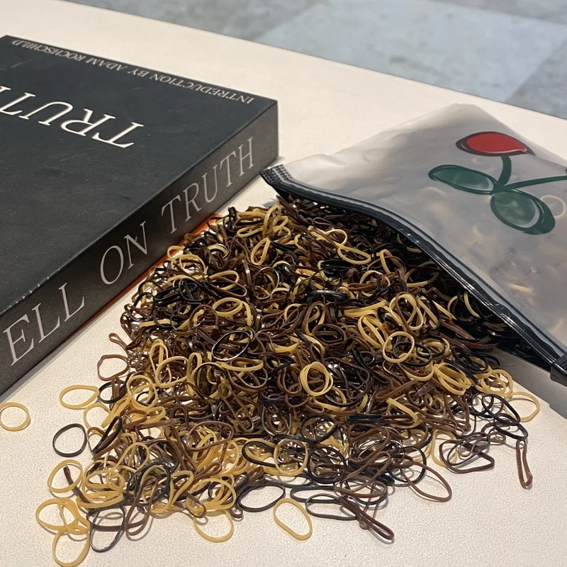 2000 יח'\חבילה שיער שקוף חד פעמיות קטנות וחד פעמיות עבור ילדים גומיות גומי צמידים לתינוק מיני שיער חבל