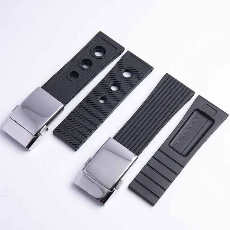 

22mm 24mm Watchband Rubber Bracelet Fit For Breitling navitimer avenger Strap Wristband Watch Band Accessories