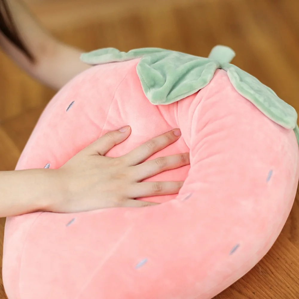 부드러운 딸기 파인애플 박제 베개 소파 쿠션, 과일 봉제 아기 장난감, 어린이 생일 크리스마스 선물