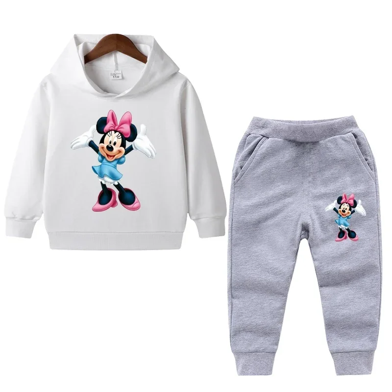 thumbnail image 1 of Traje de primavera y otoño para niñas de Disney, ropa para niñas pequeñas, sudaderas con capucha y pantalones deportivos, conjuntos de 2 piezas, chándal de moda para niños pequeños, 1 of 5