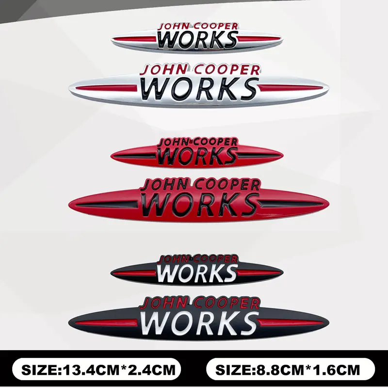 Metal Badge Car Body Decor Sticker Parts For Mini Cooper S JCW F55 F56 F60 F53 F54 R55 R56 R60 R61 R58 F57 John Cooper Works
